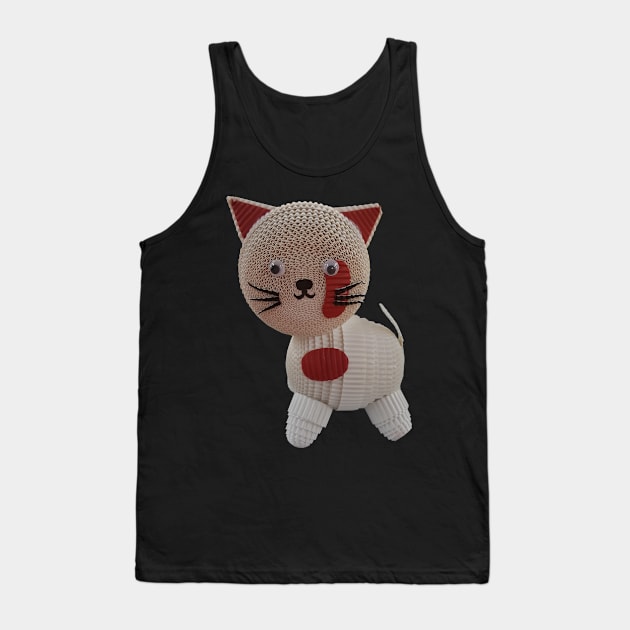 The cat Tank Top by Crazy_Paper_Fashion